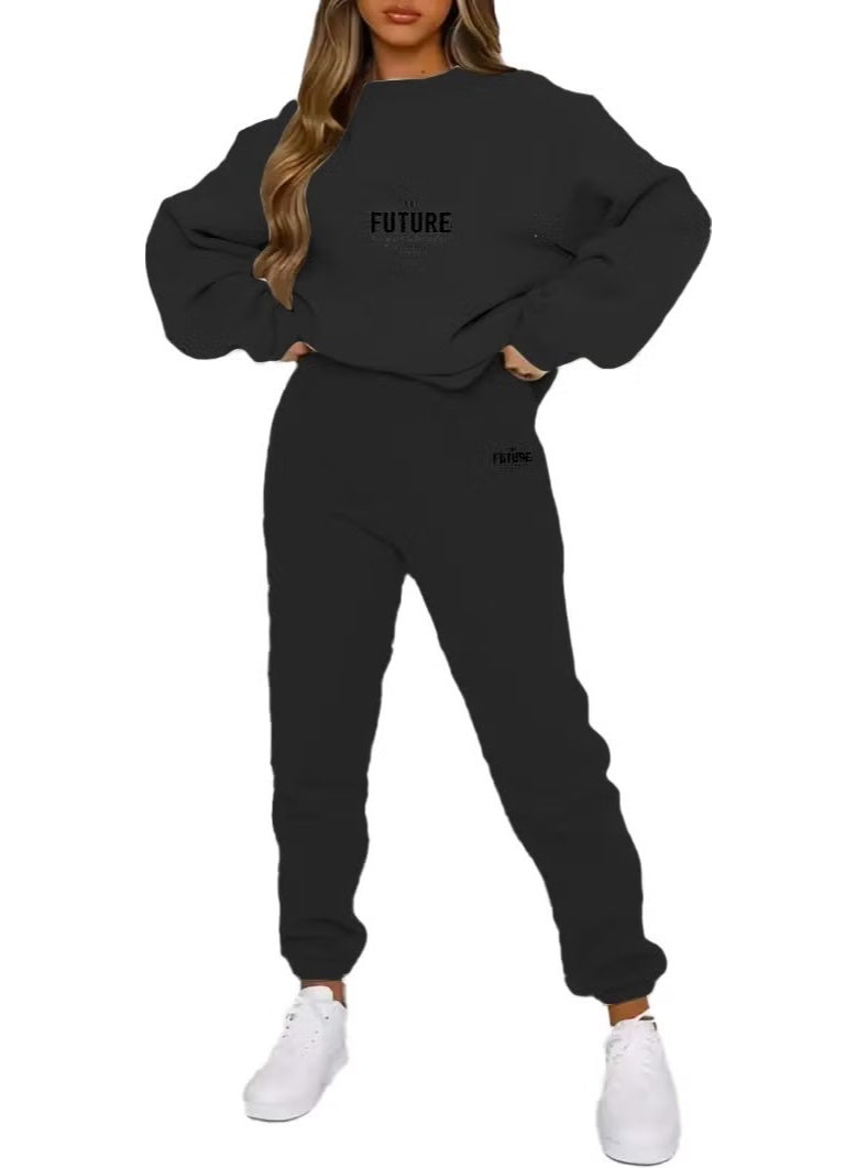 DogFish Tracksuit Set Future Printed Plus Size Bottom Top Set - Image 1